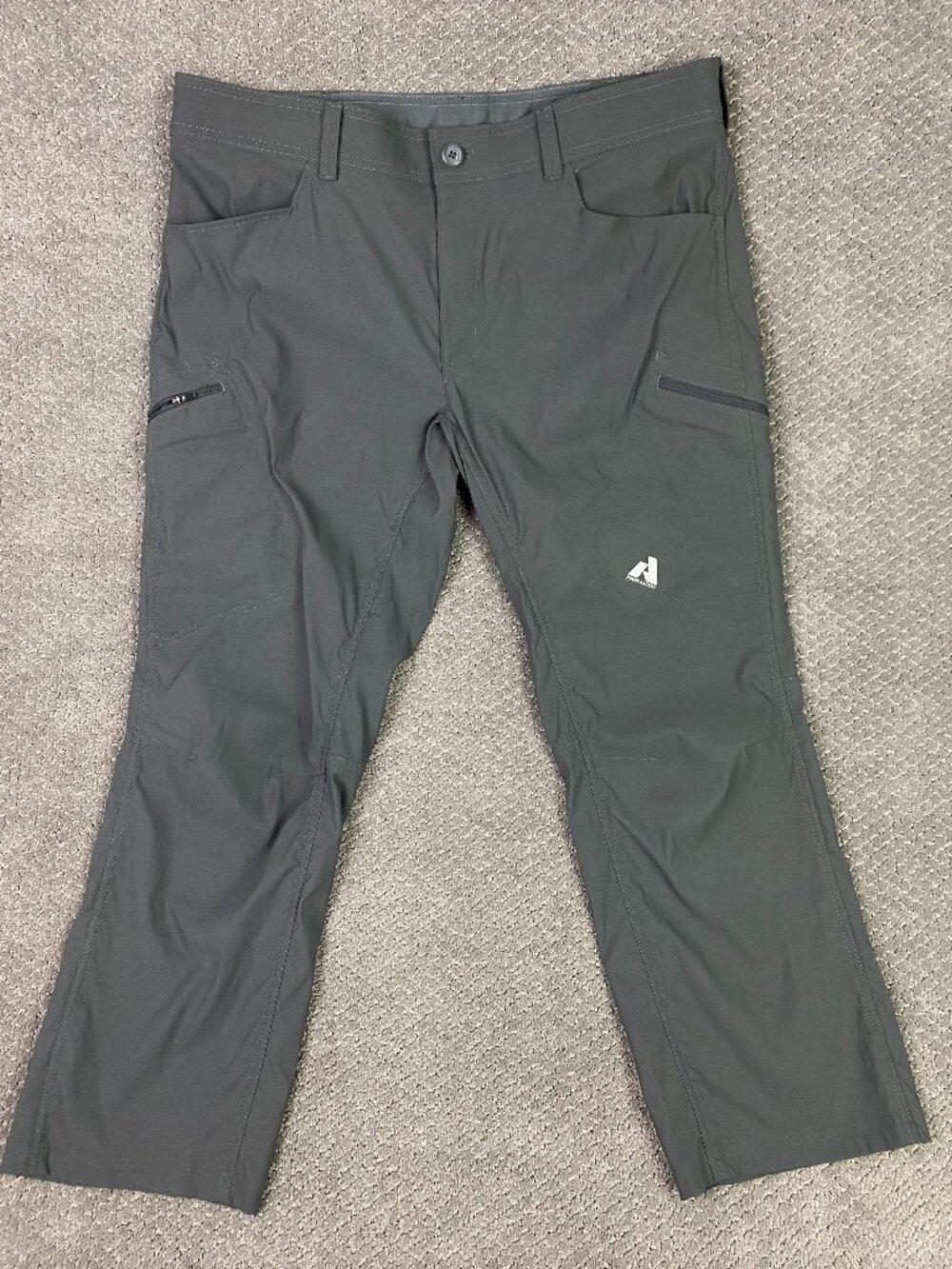 Eddie Bauer First Ascent Pants Mens 38x30 Fits 39x28 Gray Guide Pro Hiking Cargo